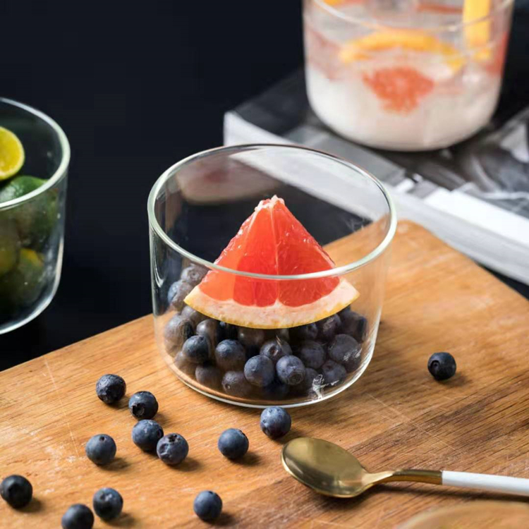 Clear Glass Mousse Cup Milk Cup Breakfast Cup High Borosilicate