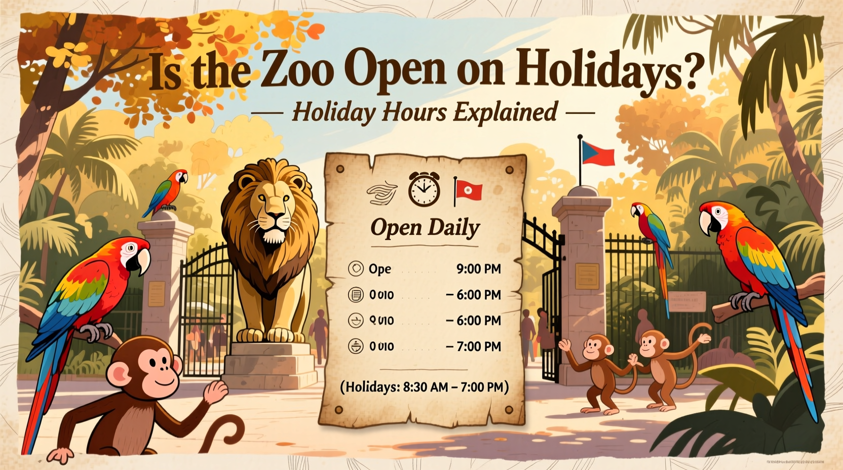 is the zoo open on holidays