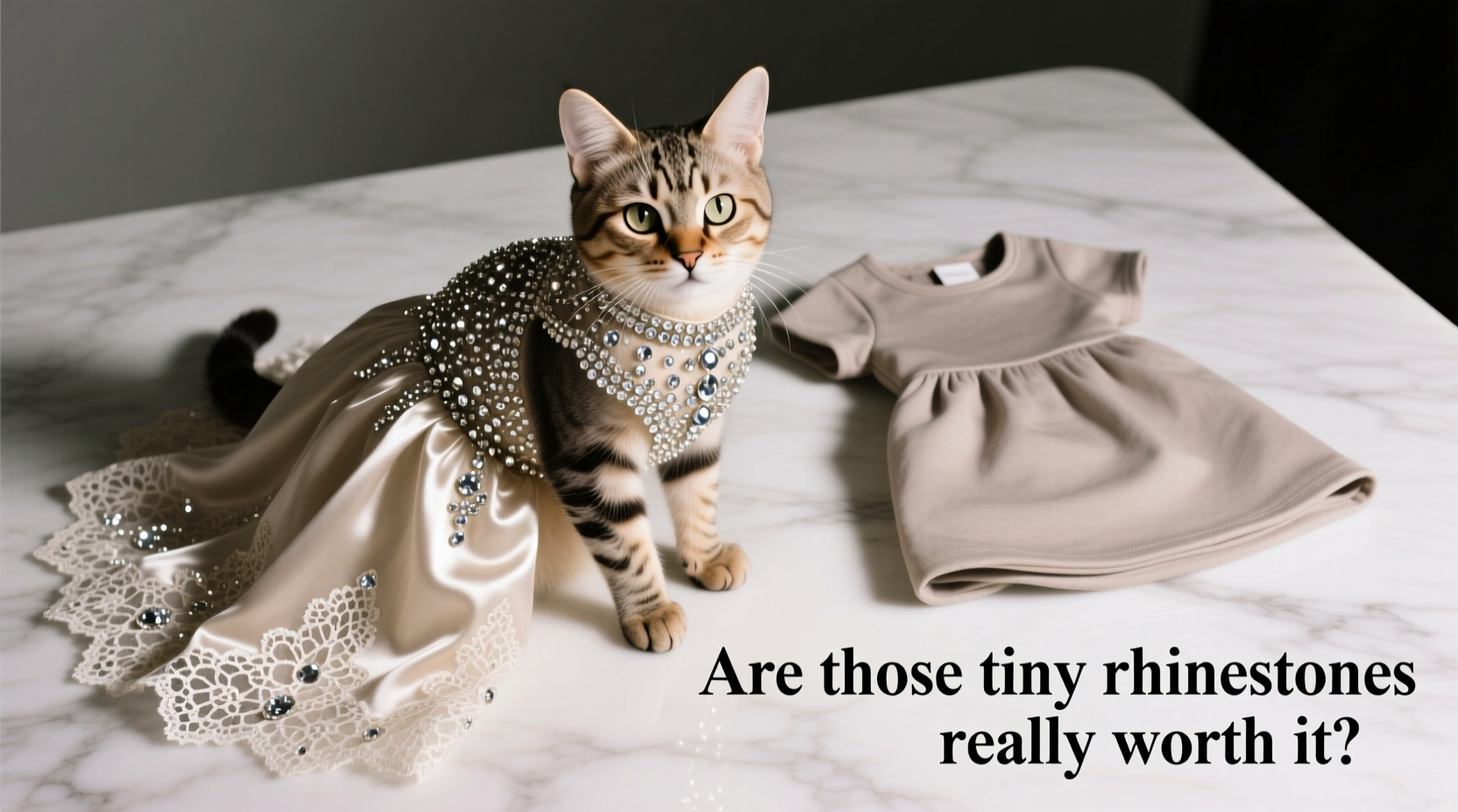 luxury pet dress vs basic are those tiny rhinestones really worth it