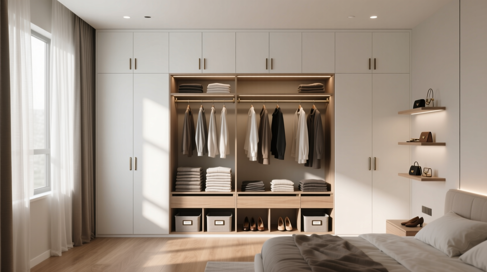 bedroom and closet organization