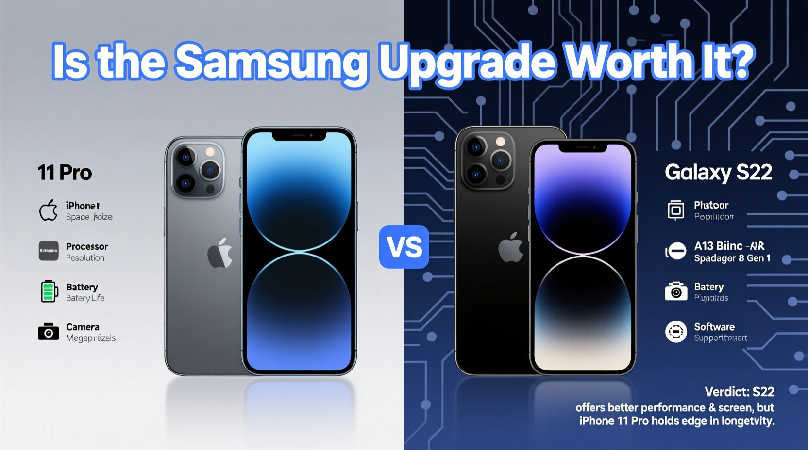 iphone 11 pro vs galaxy s22 is the samsung upgrade worth it