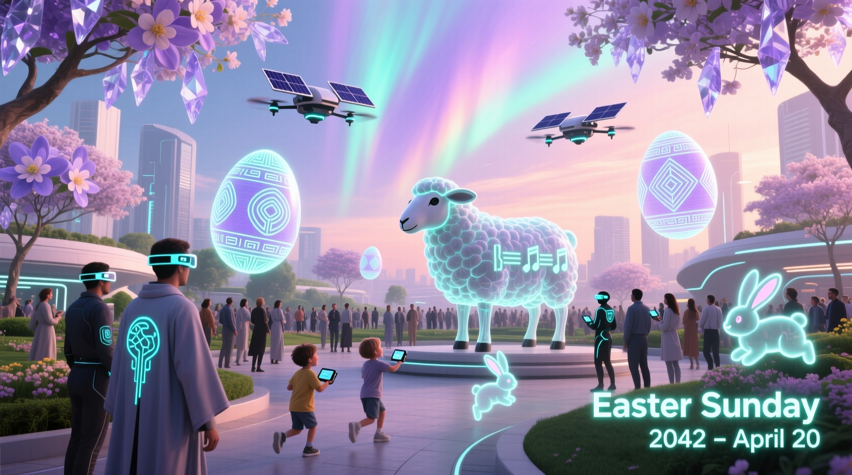 when is easter in 2042