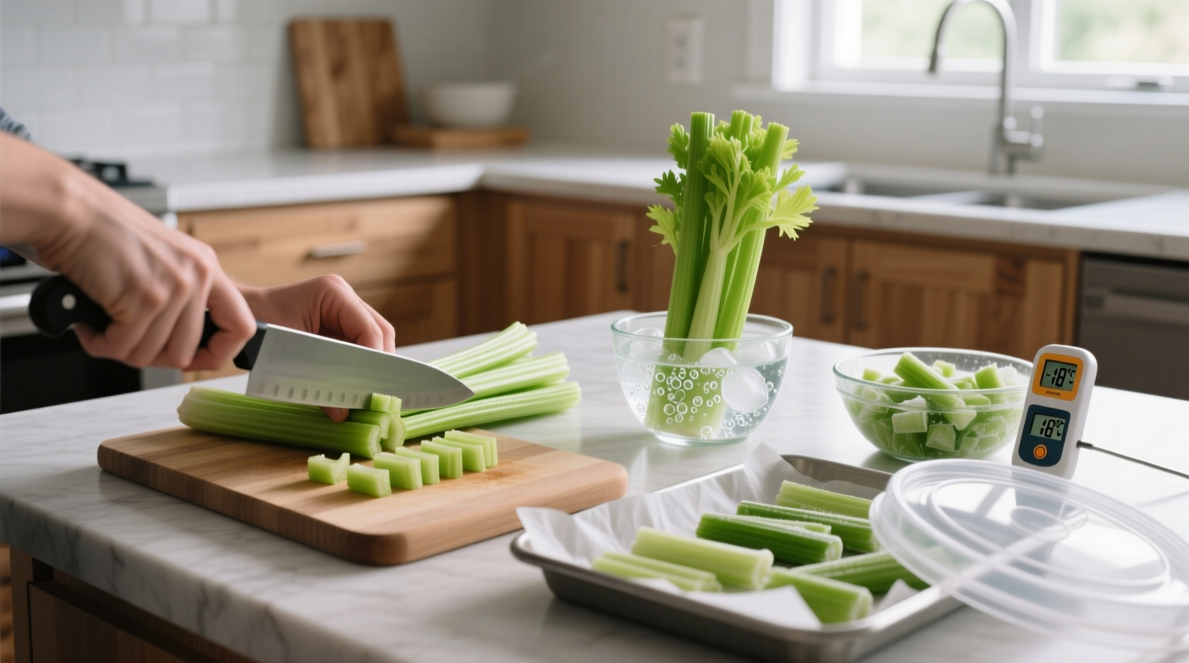 how to freeze celery