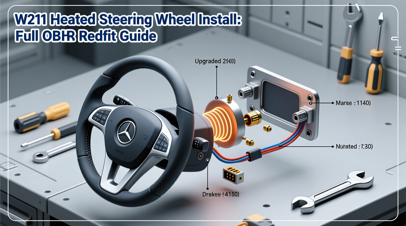 w211 heated steering wheel install
