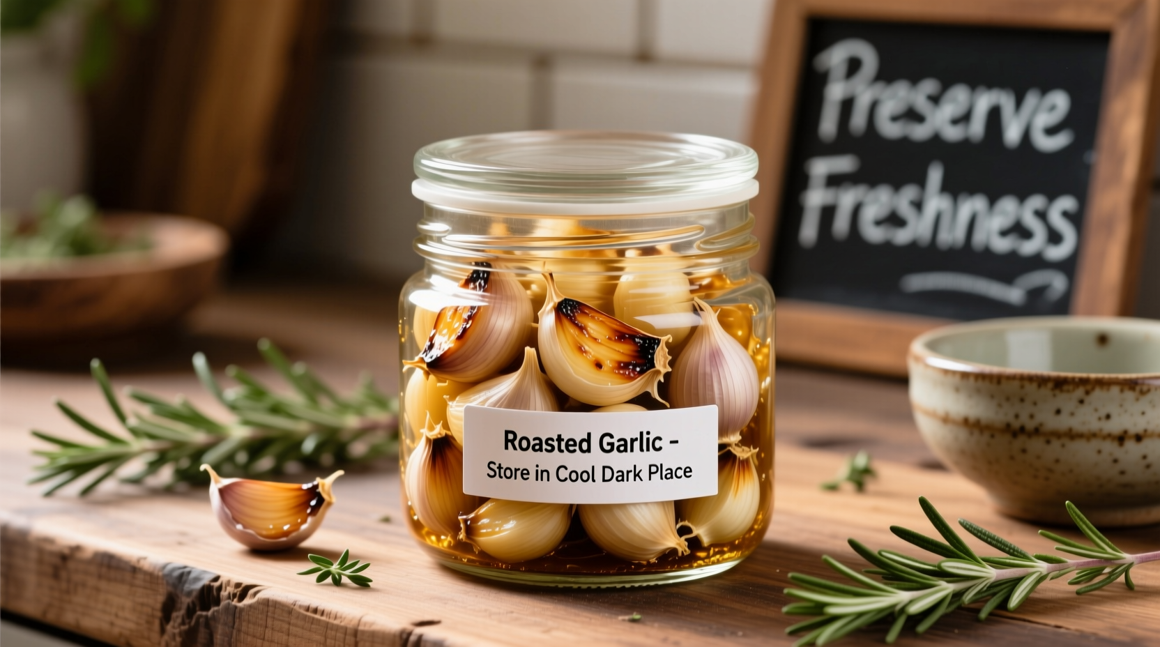 how to preserve roasted garlic