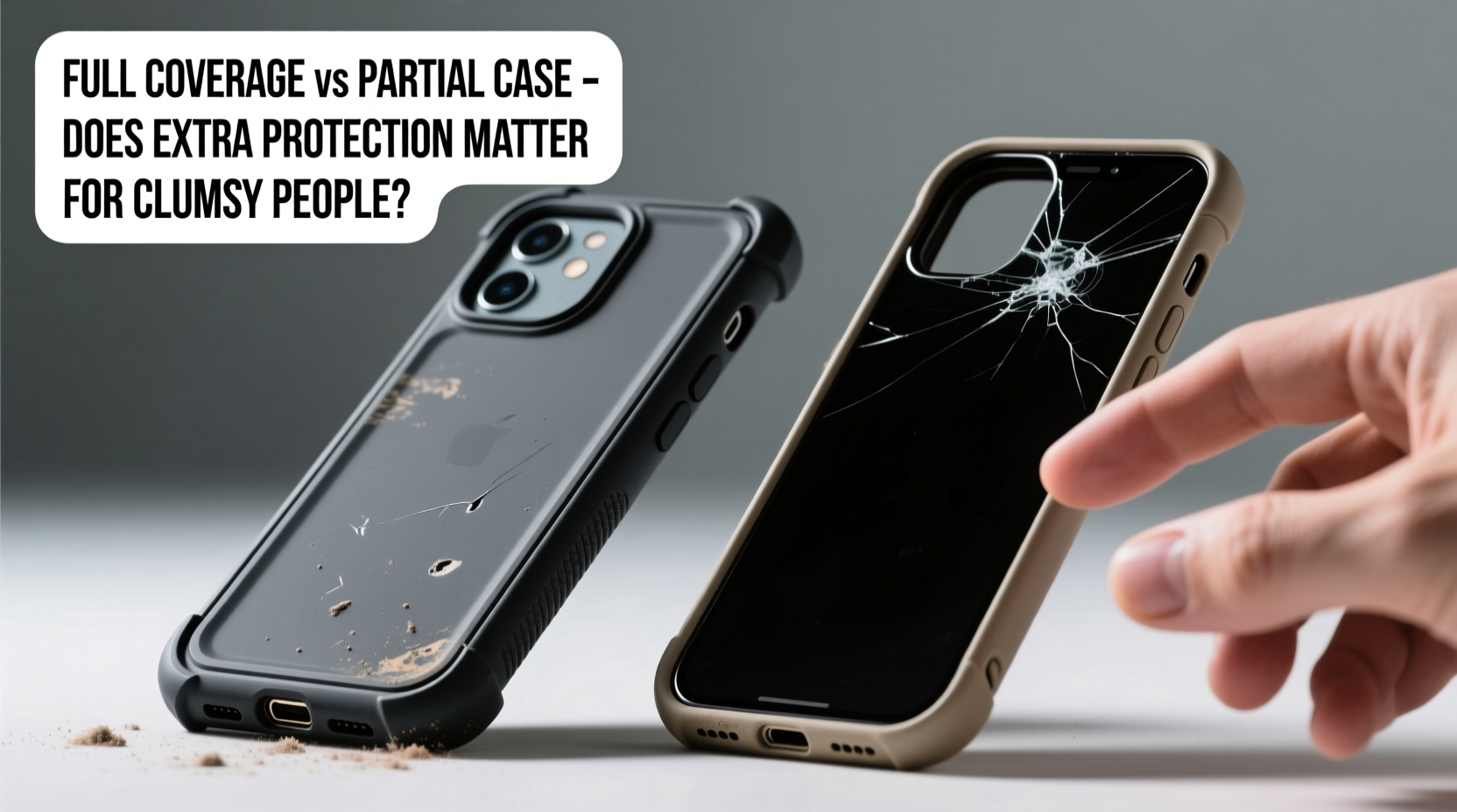 full coverage vs partial phone case does that extra protection even matter to clumsy people