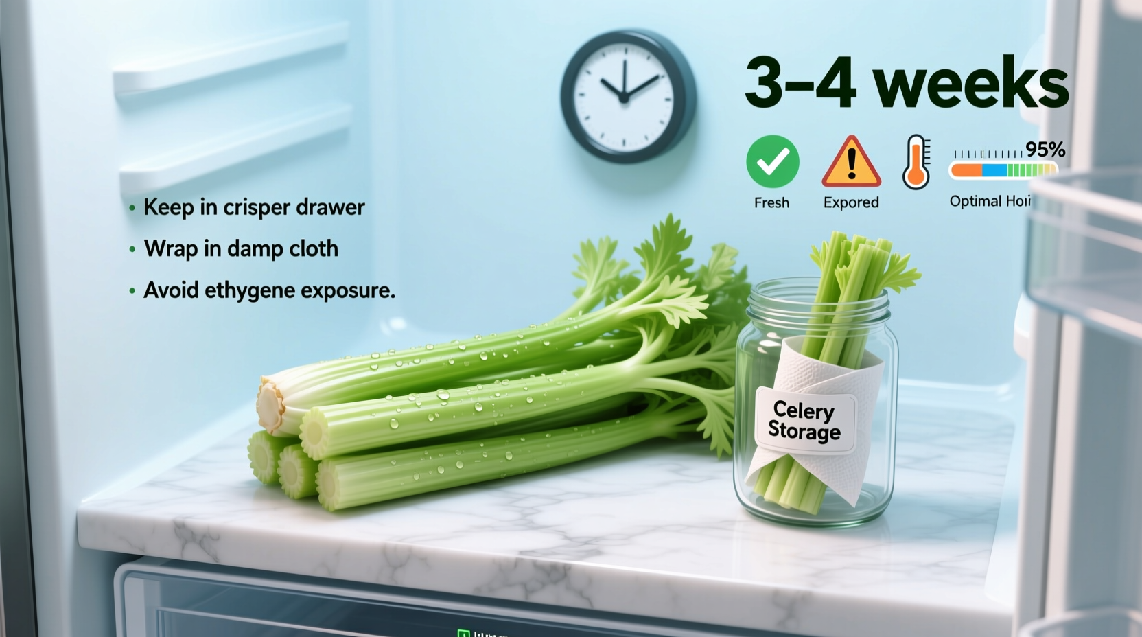 how long does celery last in fridge