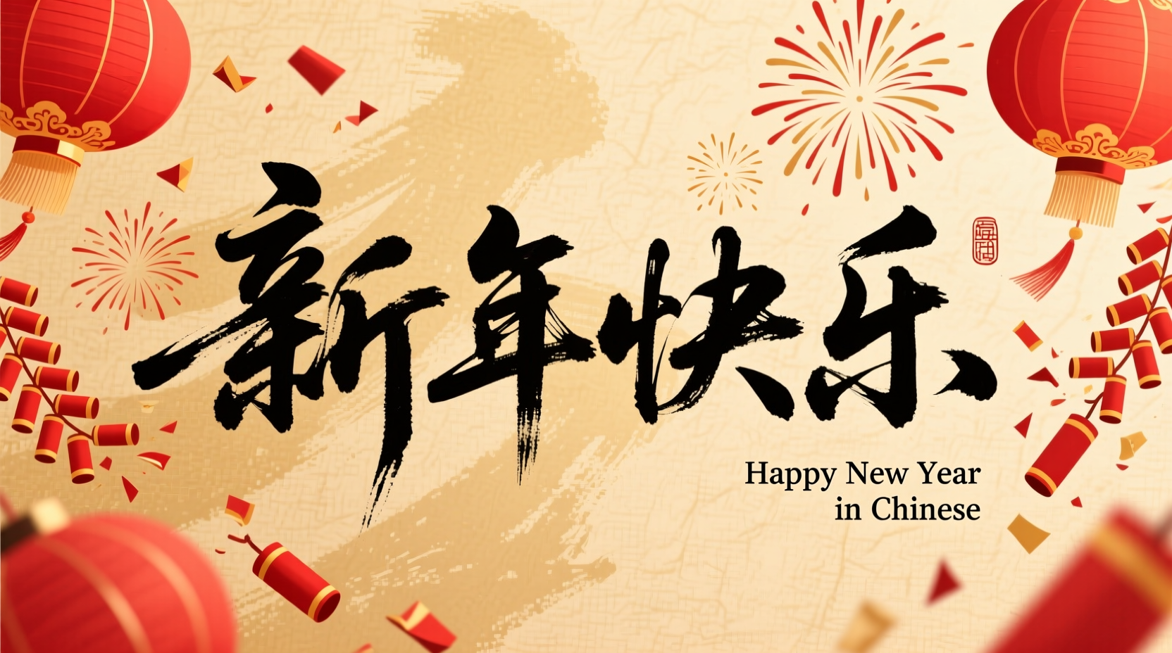 how to write happy new year in chiness