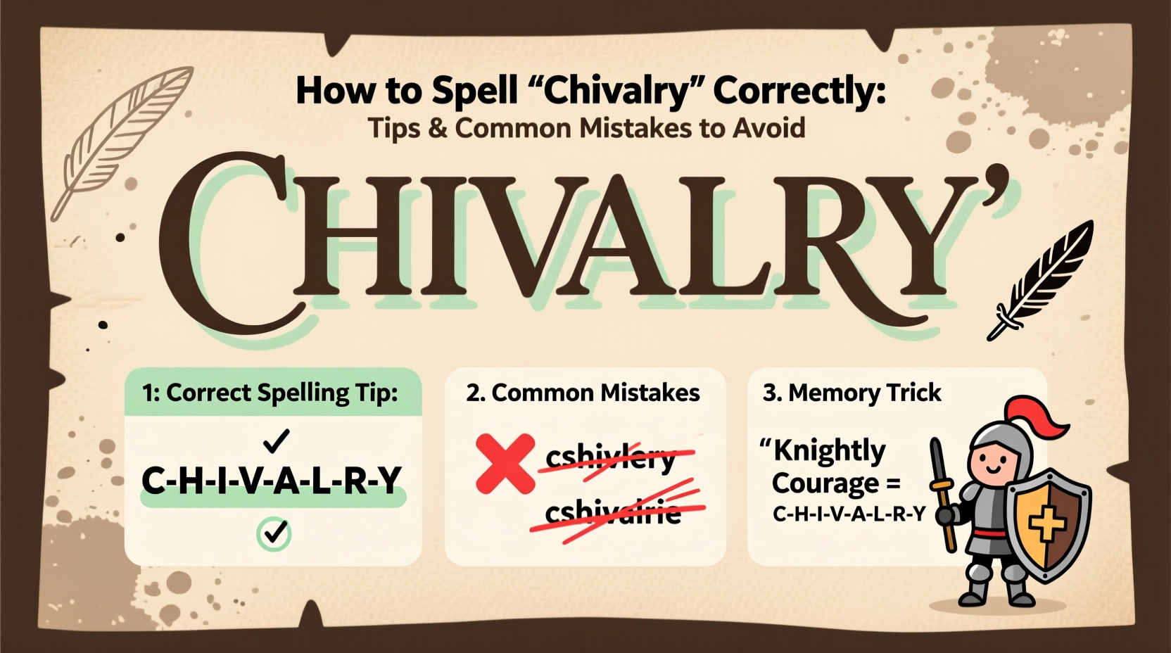 how to spell chivalry correctly tips and common mistakes to avoid