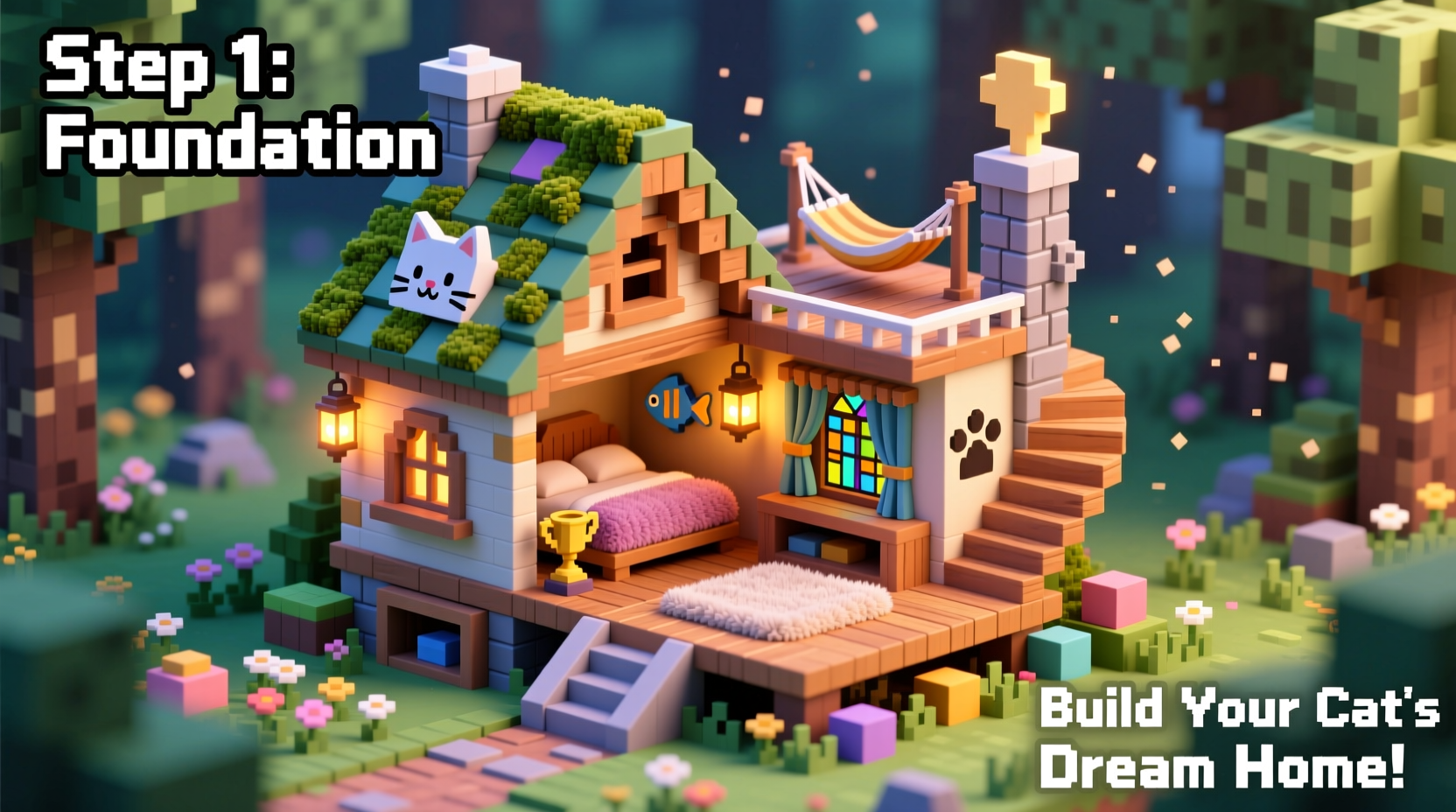 creative minecraft cat house designs step by step guide to building a cozy functional home for your in game cats