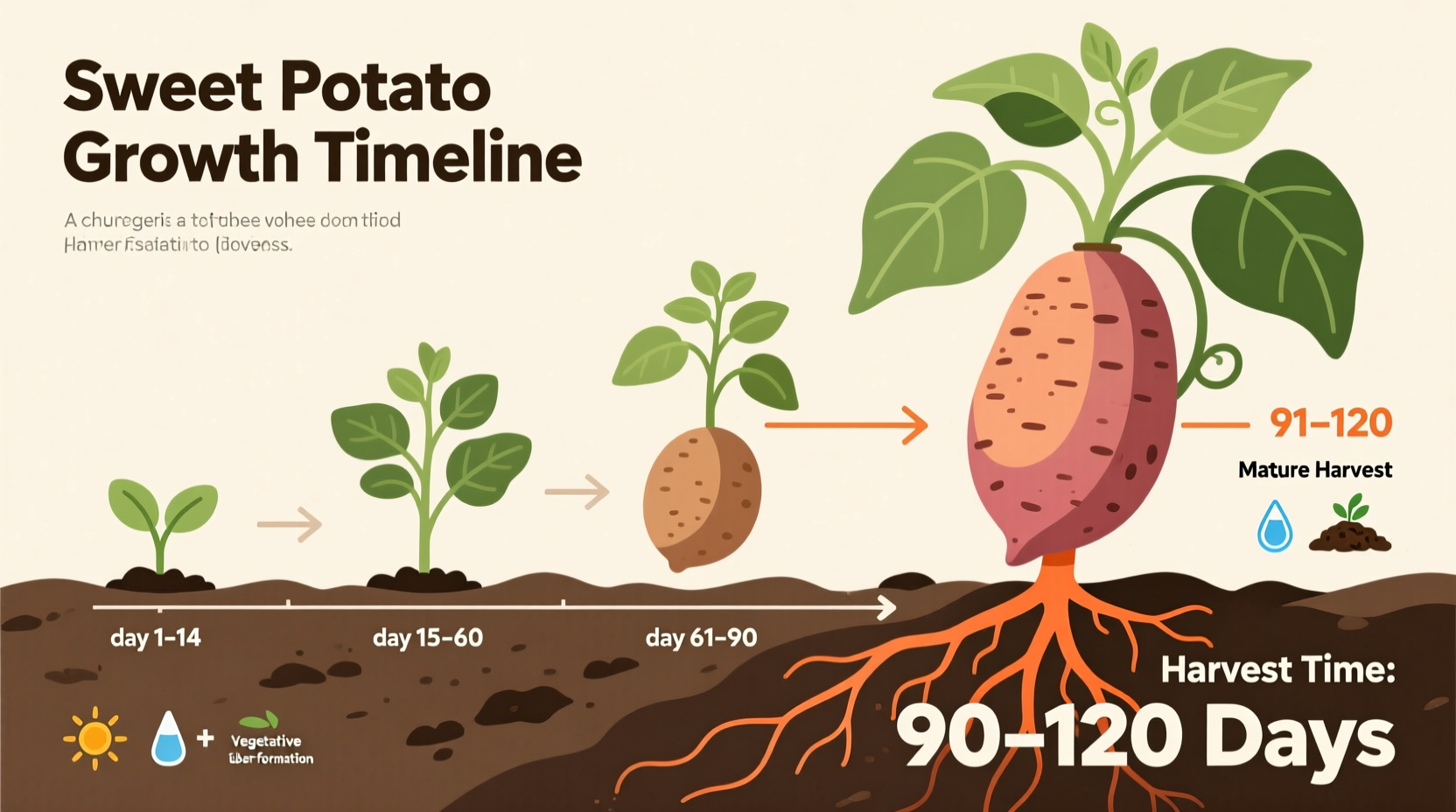 how long does it take a sweet potato to grow