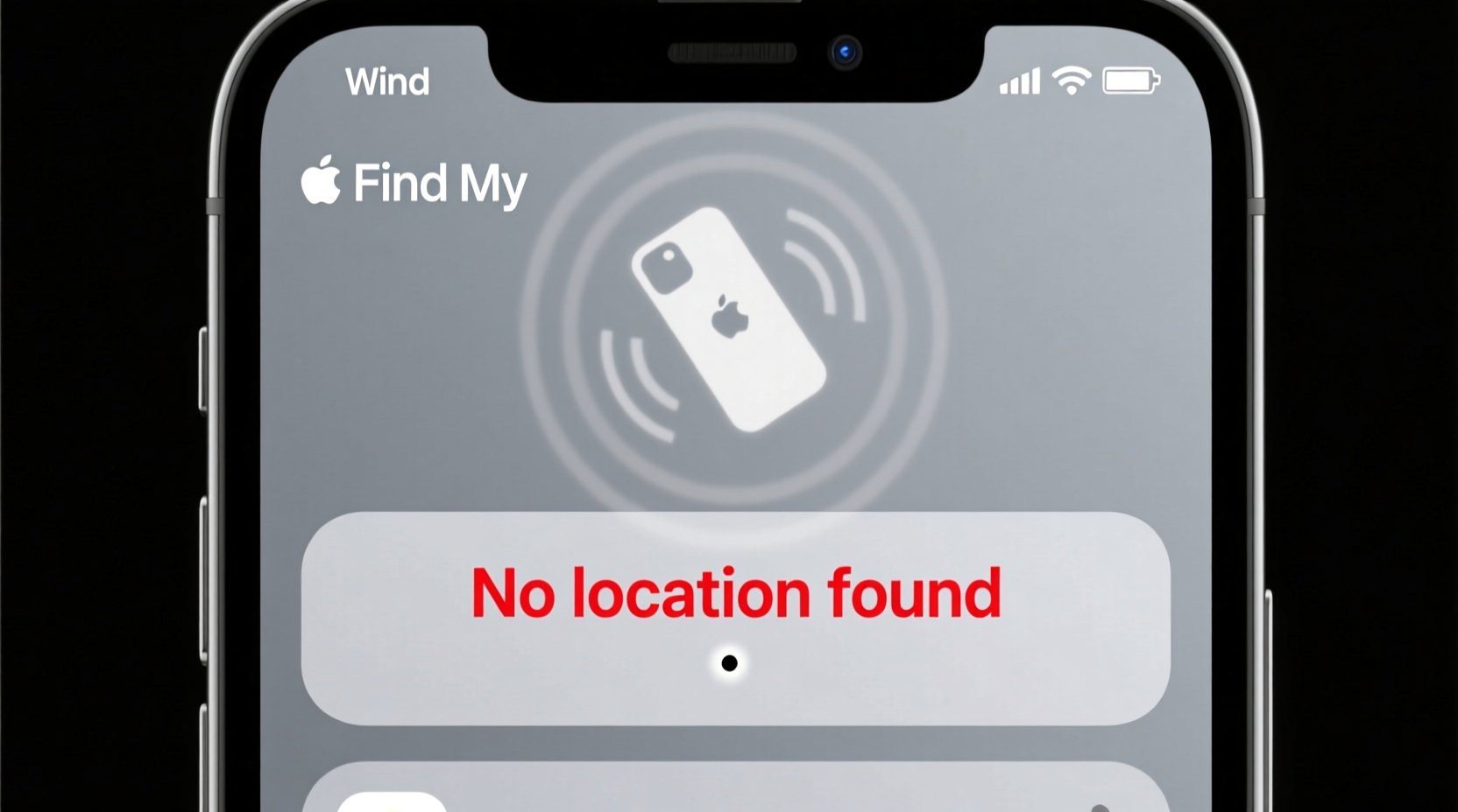 iphone find my why does it say no location found