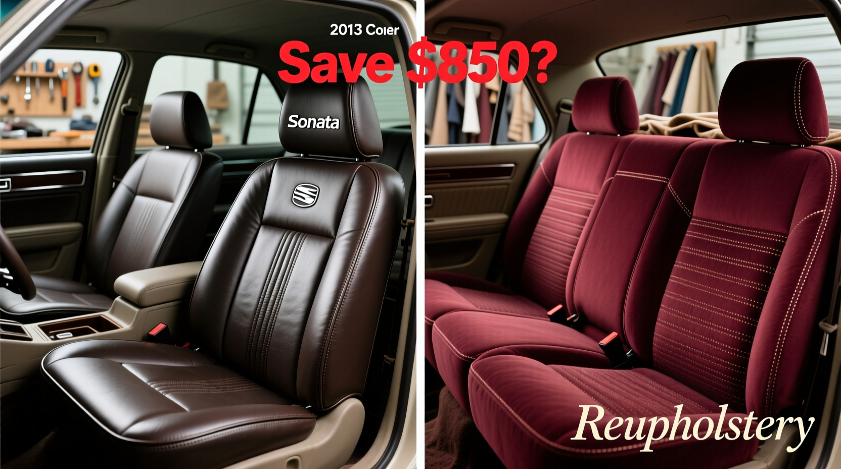 sonata 2013 covers vs reupholstery