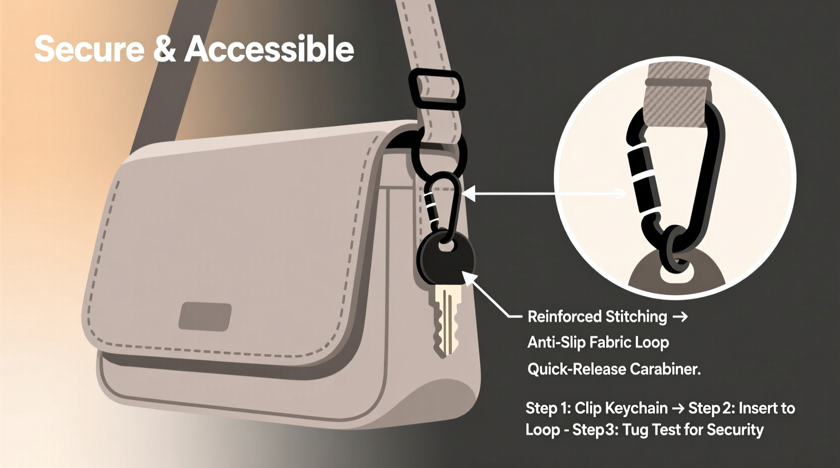 the ultimate guide to securely attaching a keychain to your shoulder bag for easy access