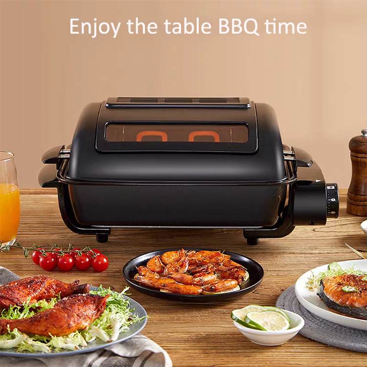 Guangdong Factory Smokeless BBQ Grill Mini Electric Fish Roaster for Household