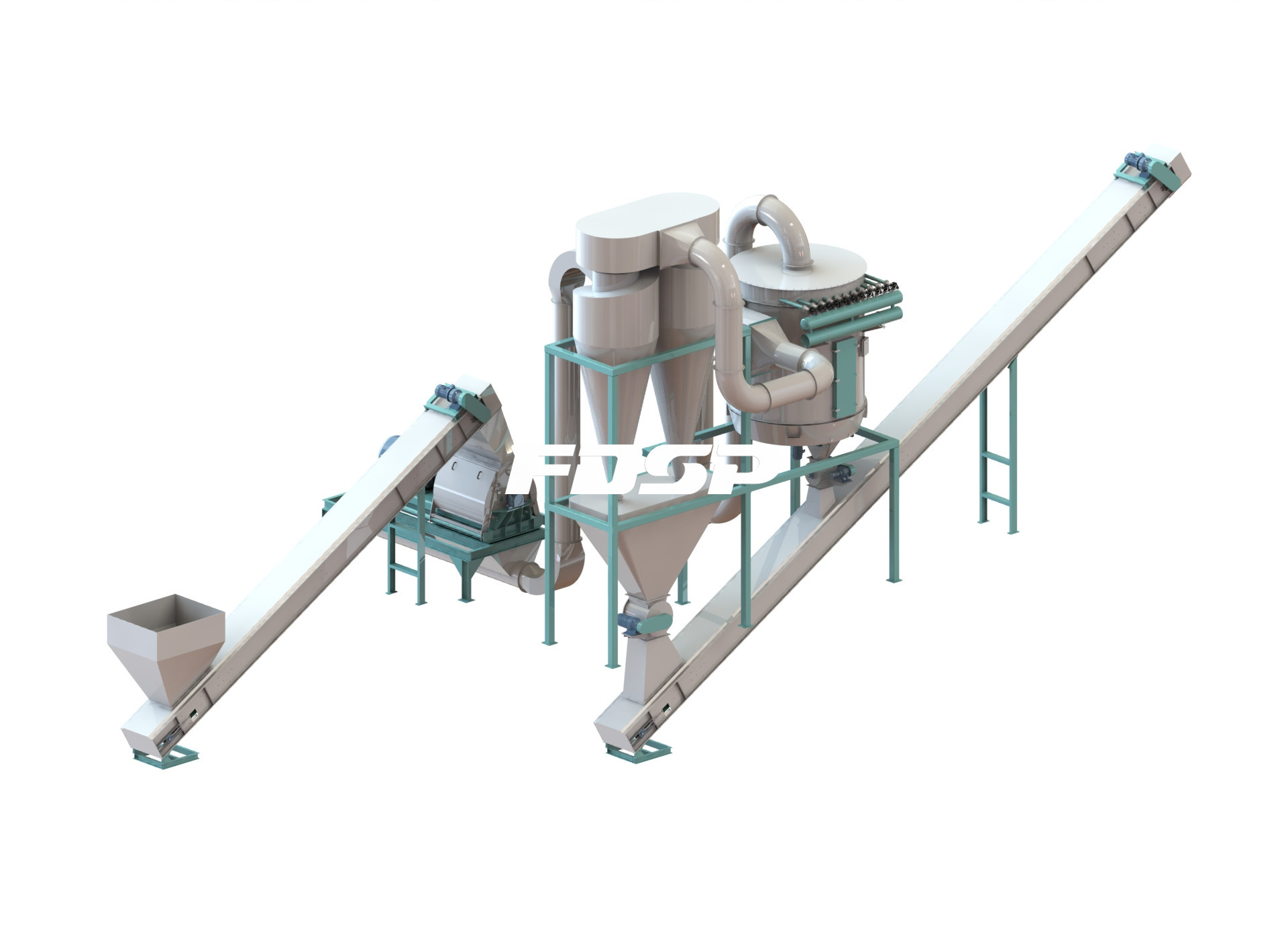 woodworking machinery 15 T/H Log Pellet Production Line
