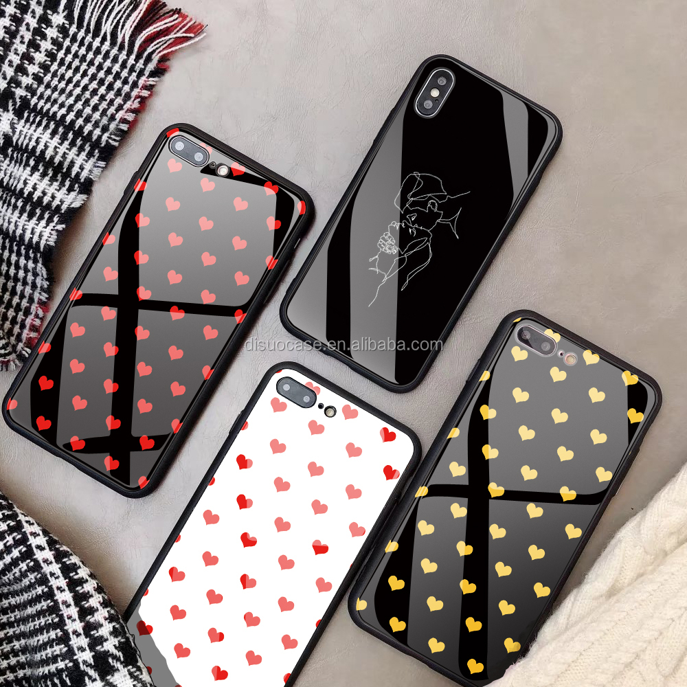 甜钢化玻璃手机壳适用于iphone 8x6s 7 plus定制capa diy手机壳适用于