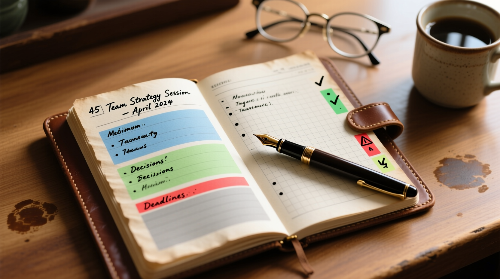 maximizing productivity how to use a vintage a5 notebook for clear and organized meeting notes