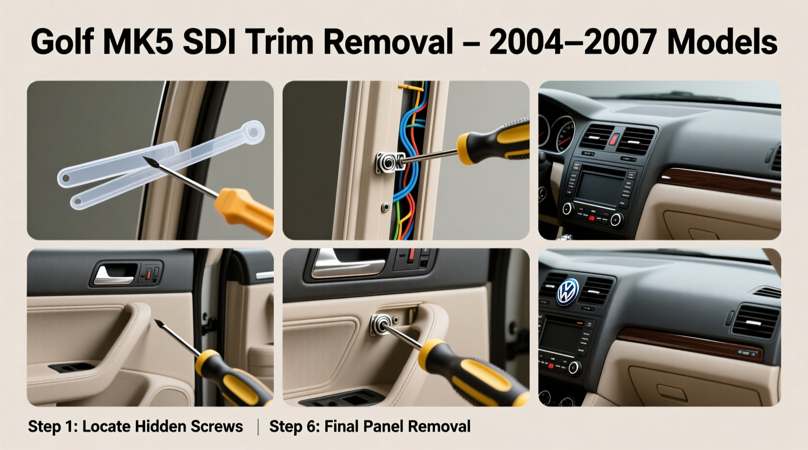 golf mk5 sdi trim removal diy 2026