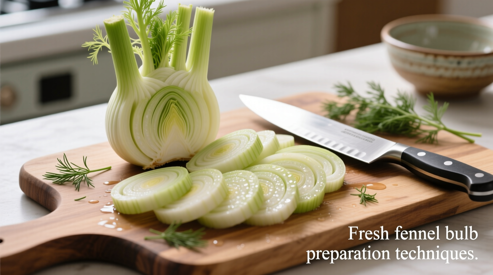 Fresh fennel bulb preparation techniques