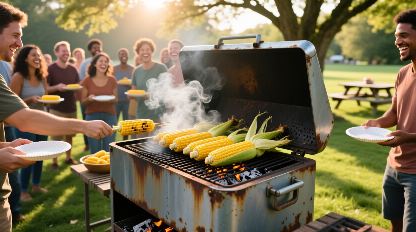 cook corn for a crowd in a cooler