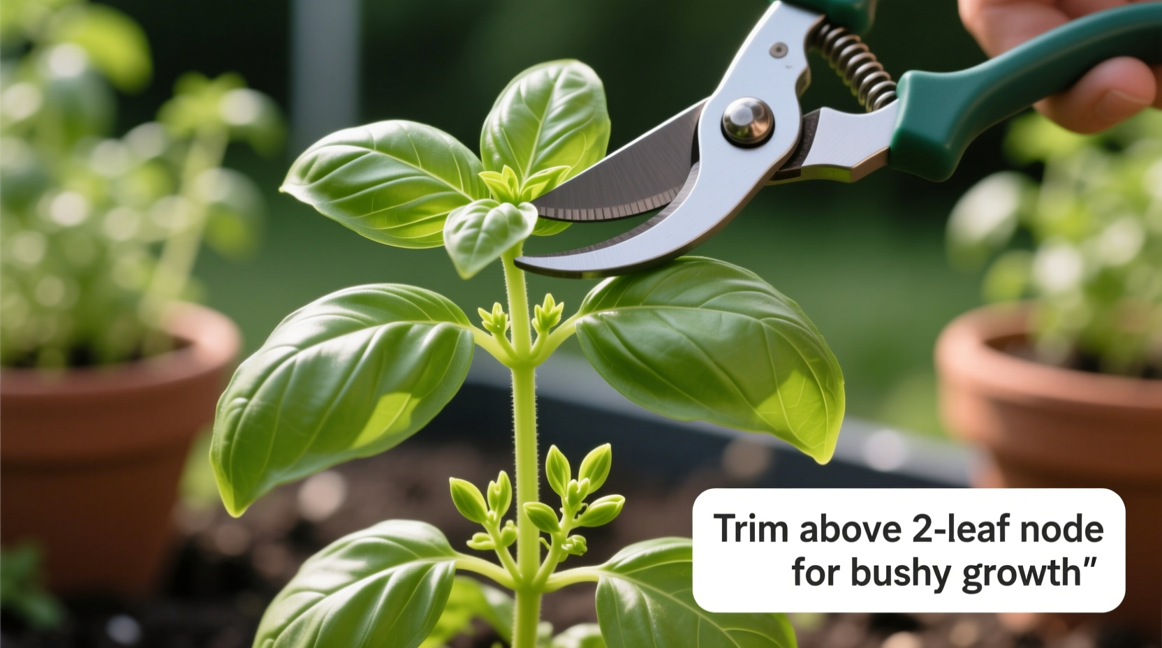 how do you trim a basil plant