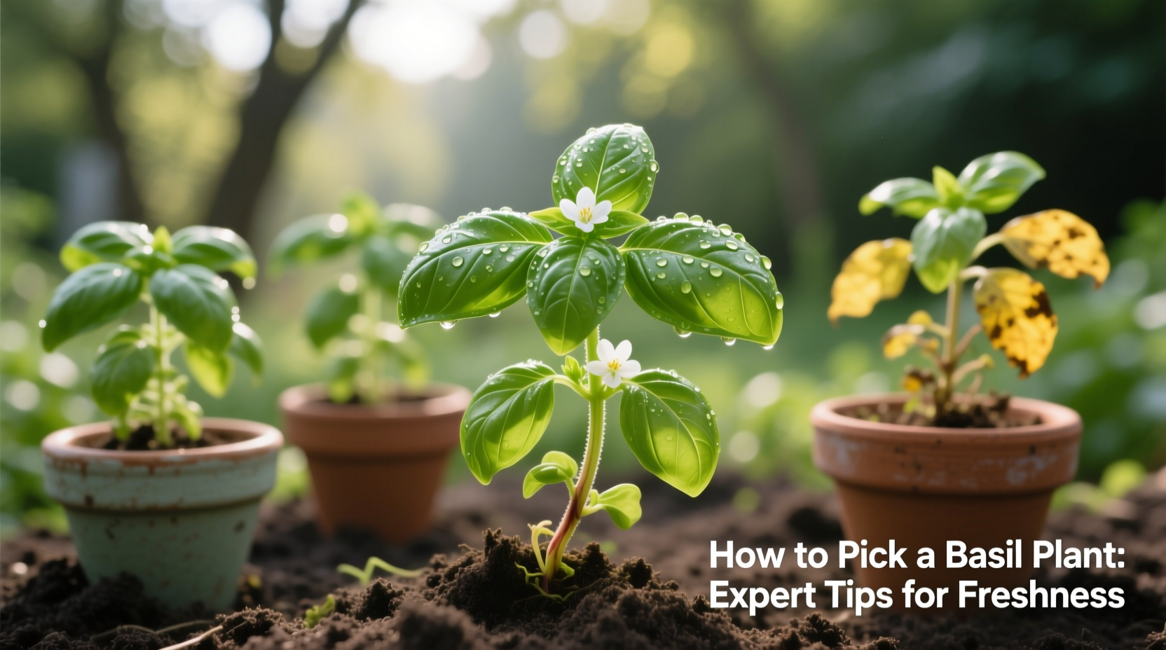 how to pick a basil plant