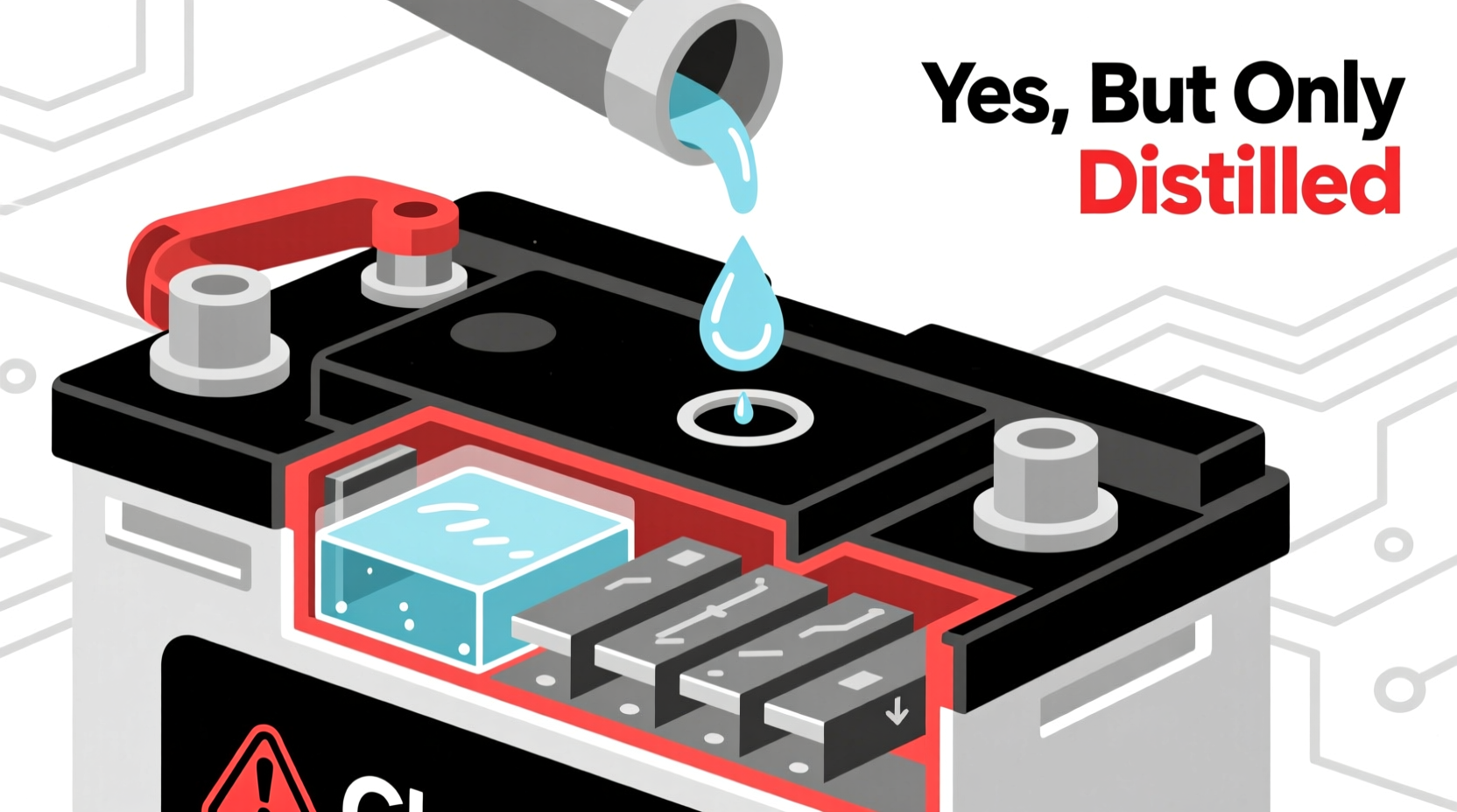 do you put water in a car battery