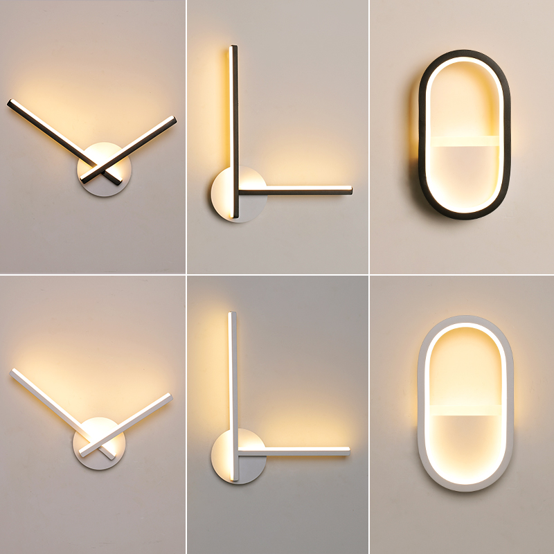 Modern Home Indoor LED Decorative Wall Light Black Adjustable Wall Lamp for Bedroom Living Room Loft