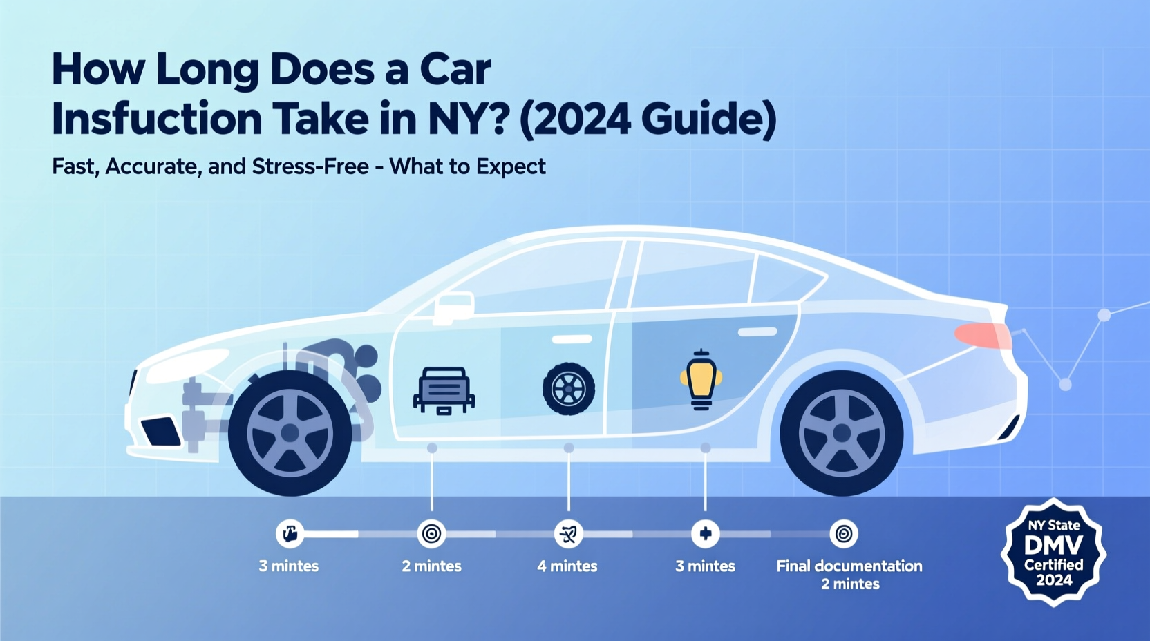 how long does a car inspection take in ny