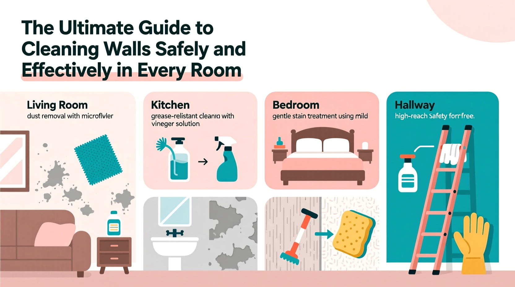 the ultimate guide to cleaning walls safely and effectively in every room