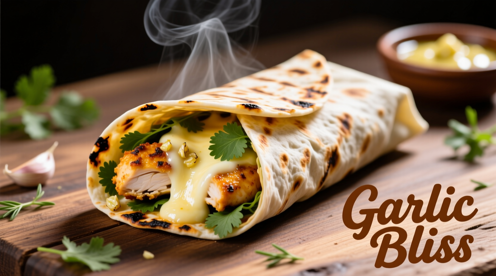 Perfect Cheesy Garlic Chicken Wraps Recipe in 30 Minutes