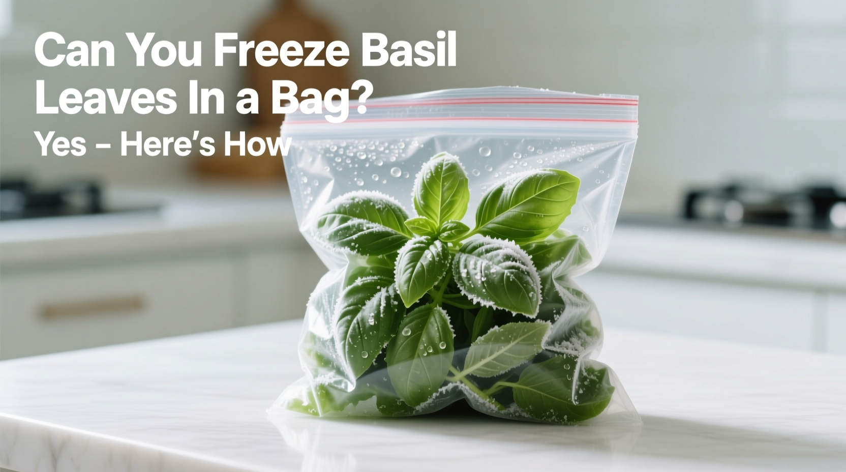 can you freeze basil leaves in a bag