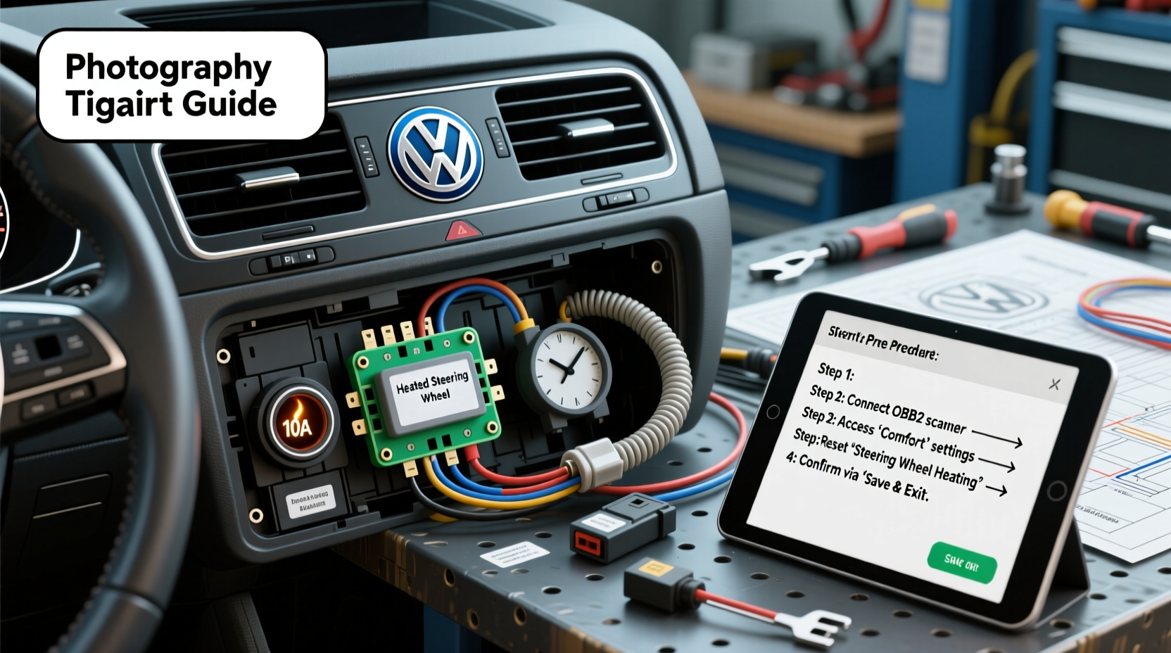tiguan heated wheel fix