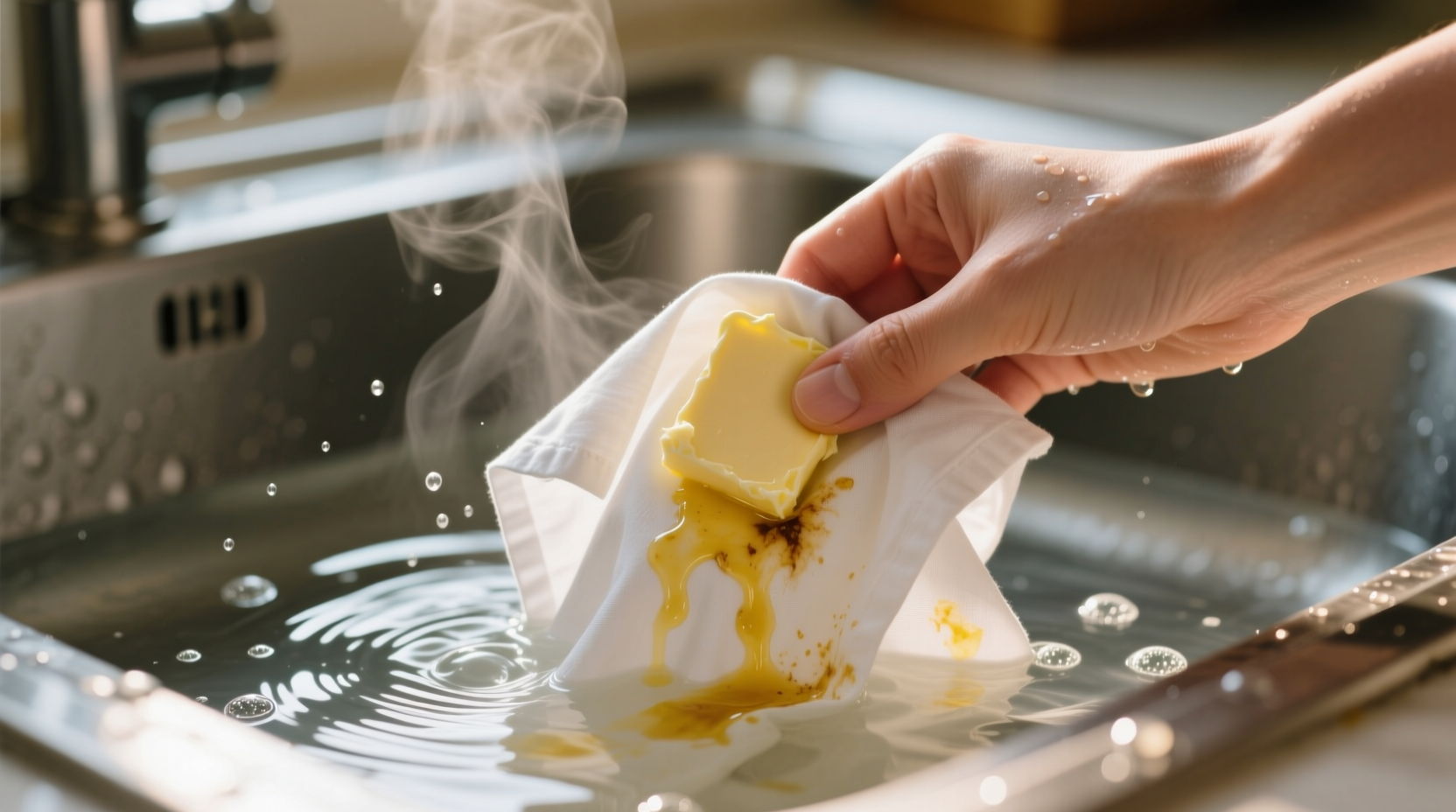 how to get butter out of clothes