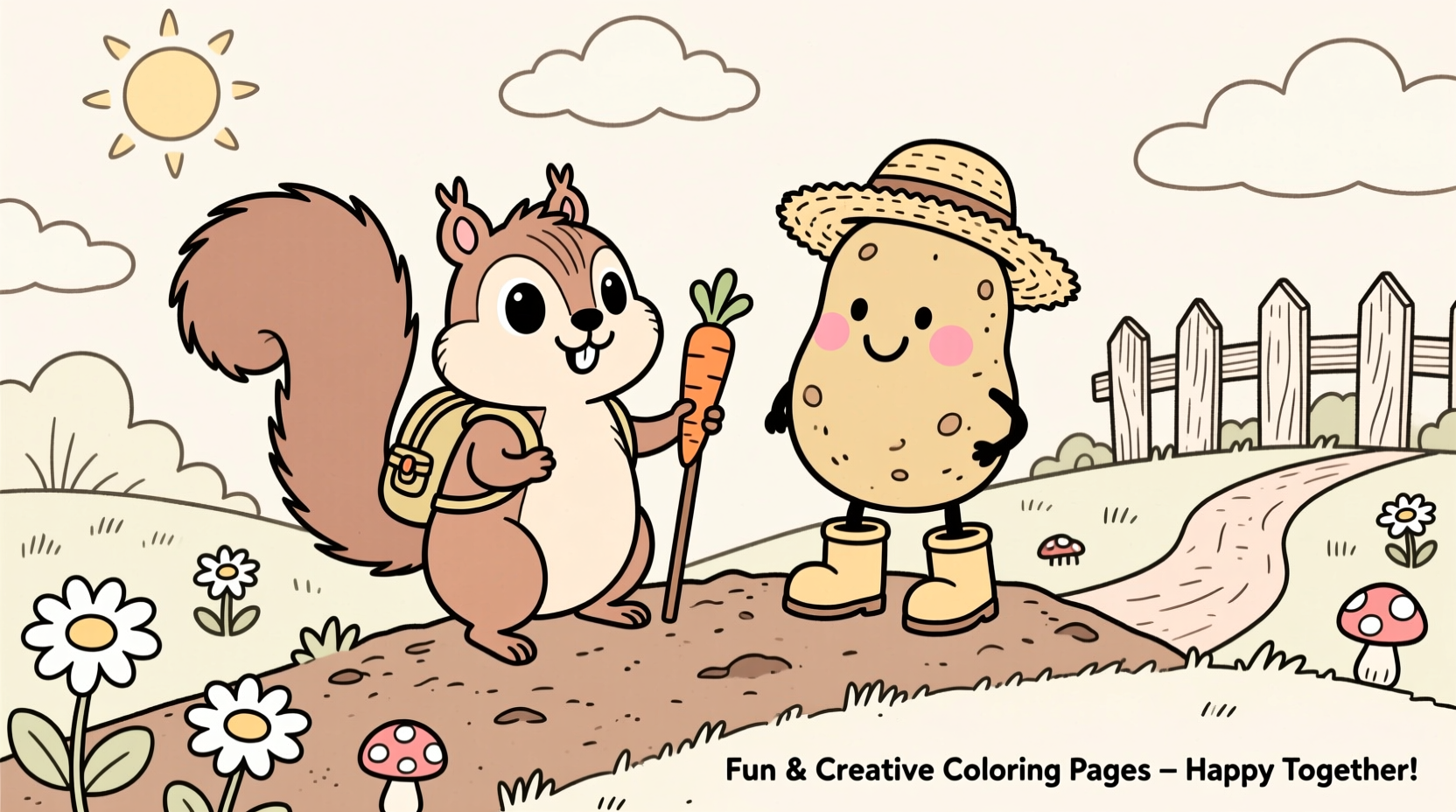 chip and potato coloring pages