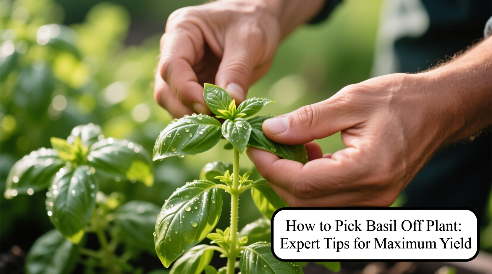 how to pick basil off plant