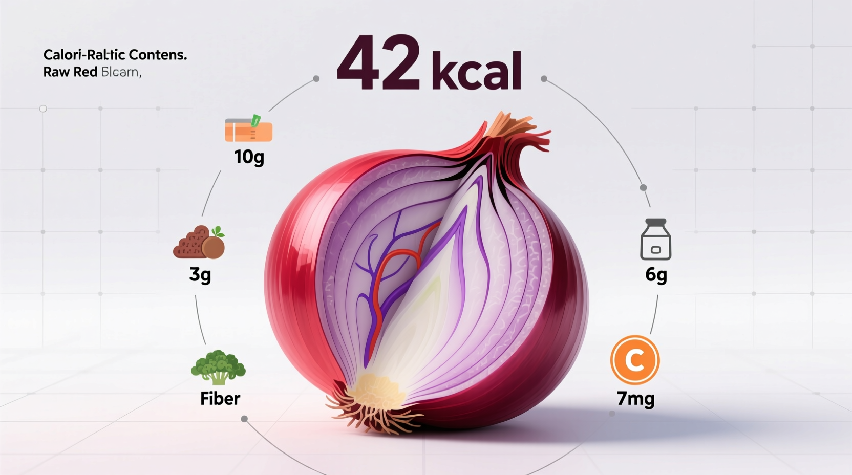 how many calories in a red onion