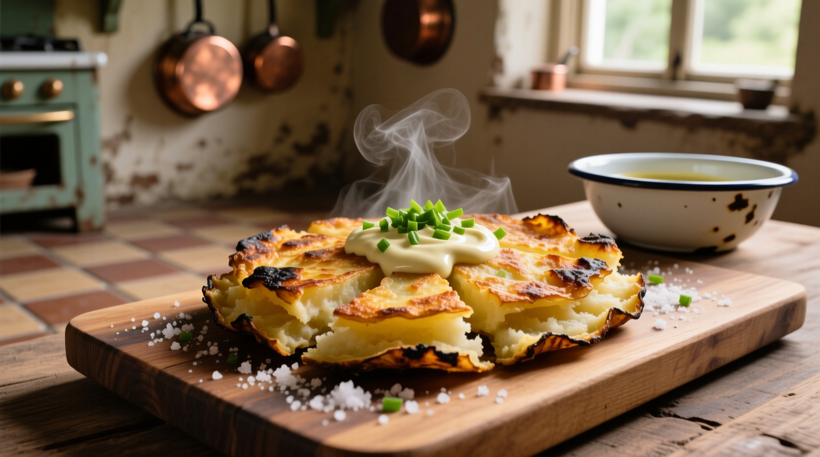 crispy smashed potato