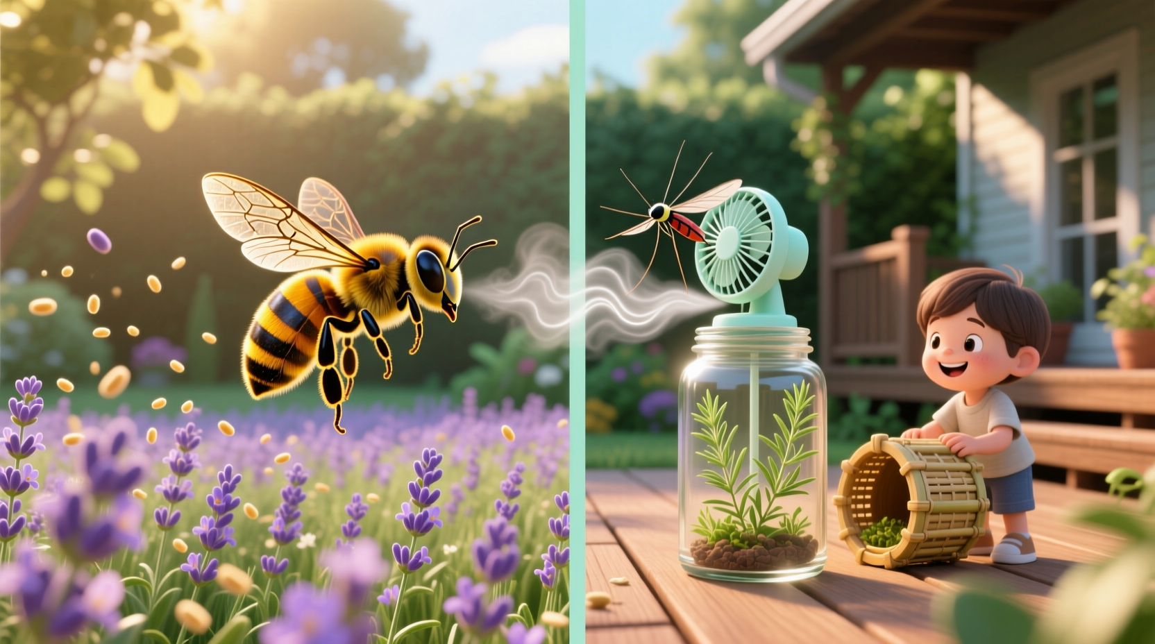 how protect bees while getting rid mosquitoes