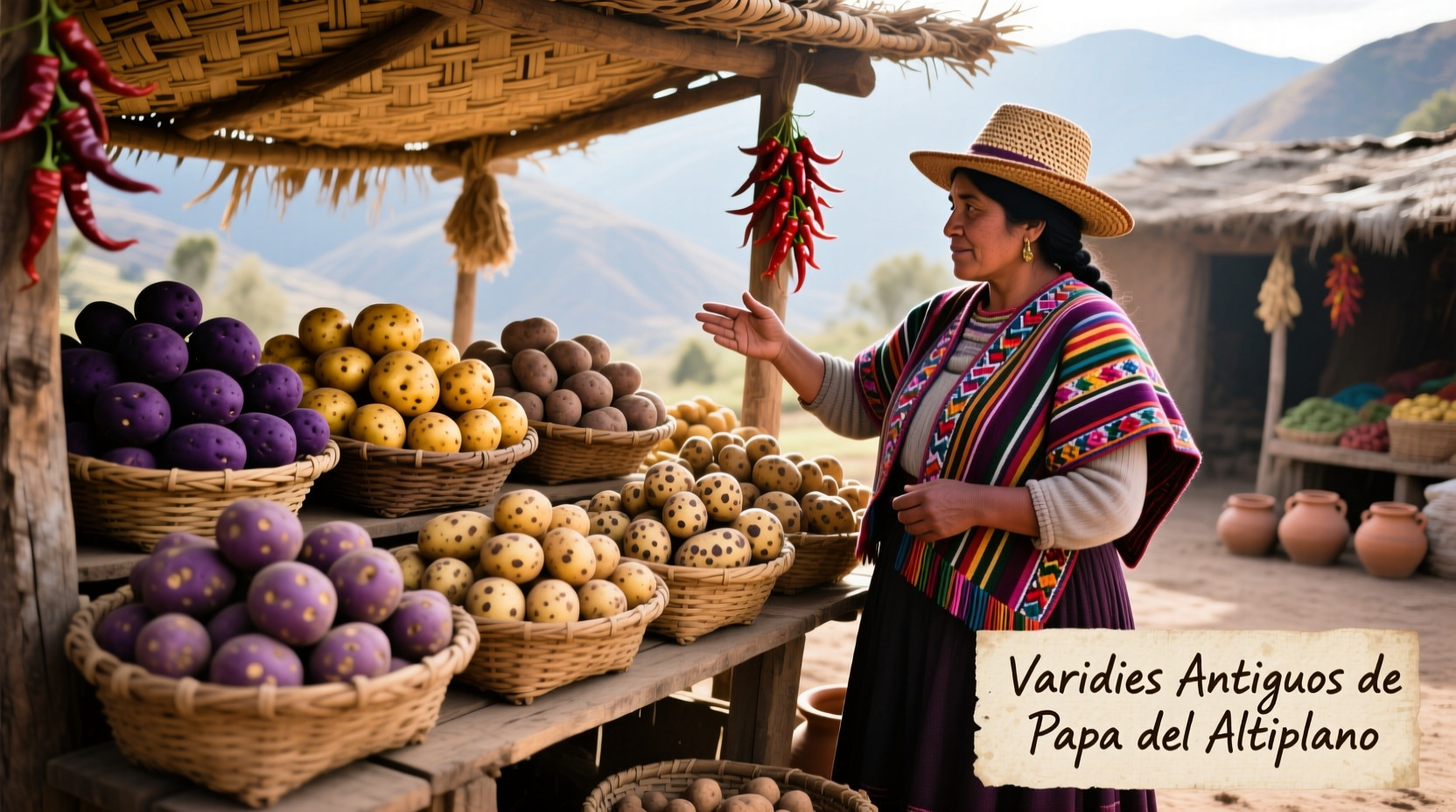 Ancient potato varieties in Andean market