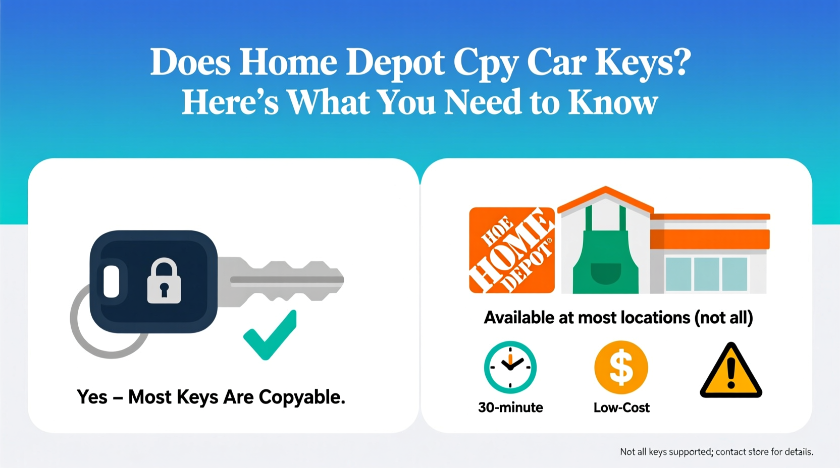 does home depot copy car keys