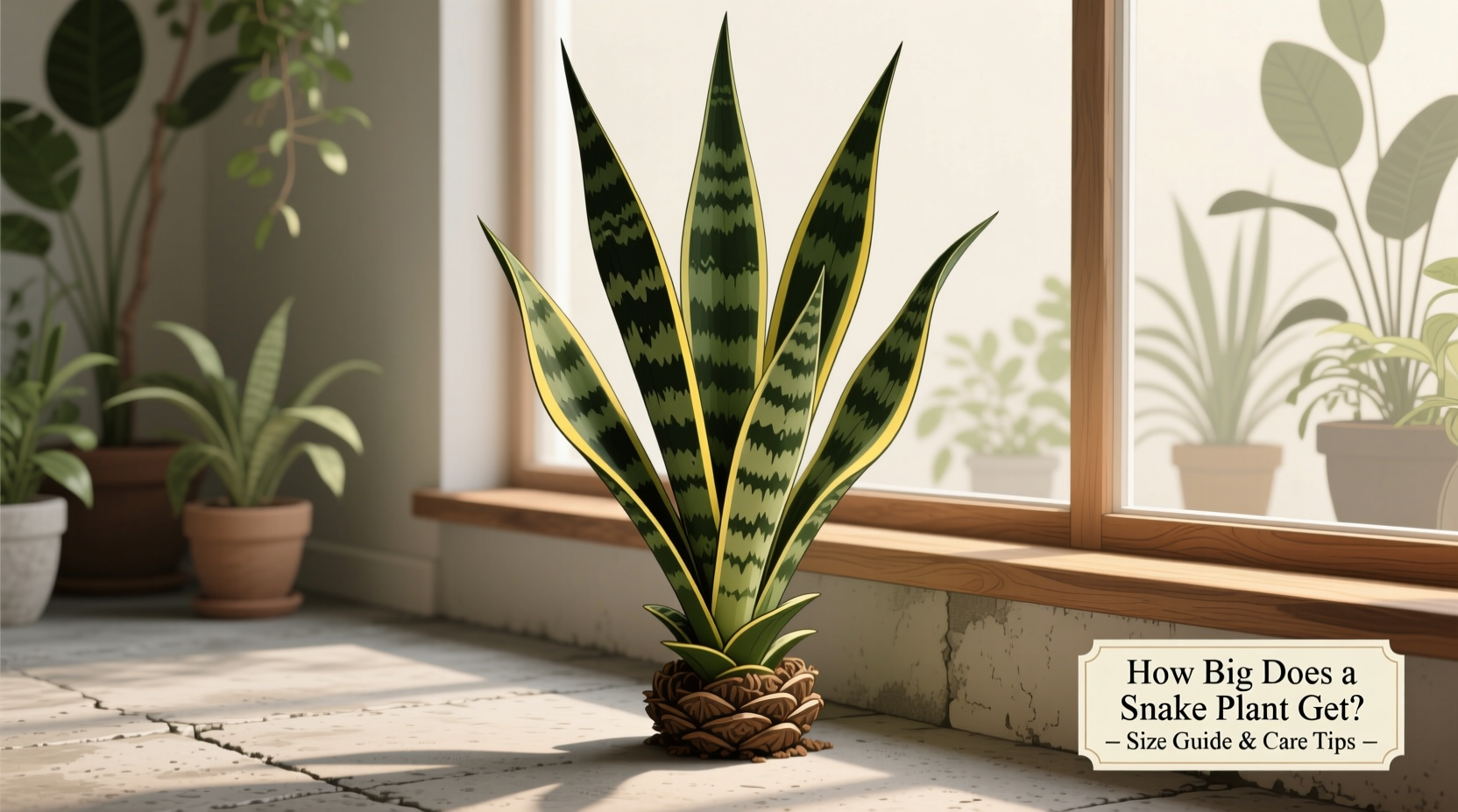 how big does a snake plant get