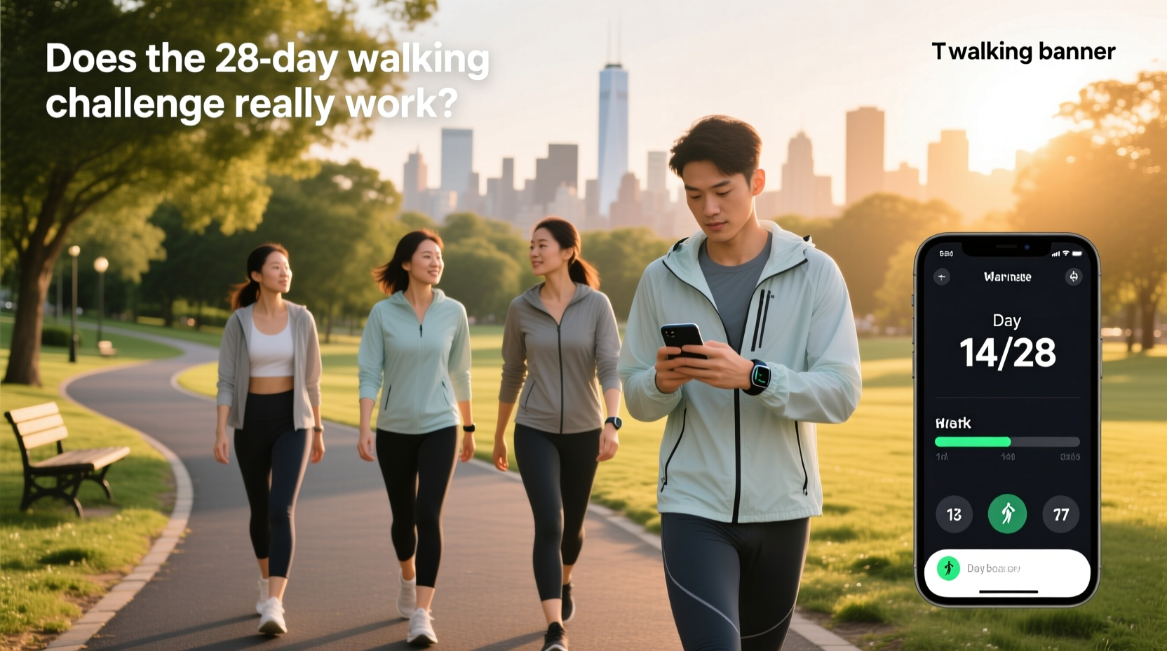 28 day walking challenge app guide
