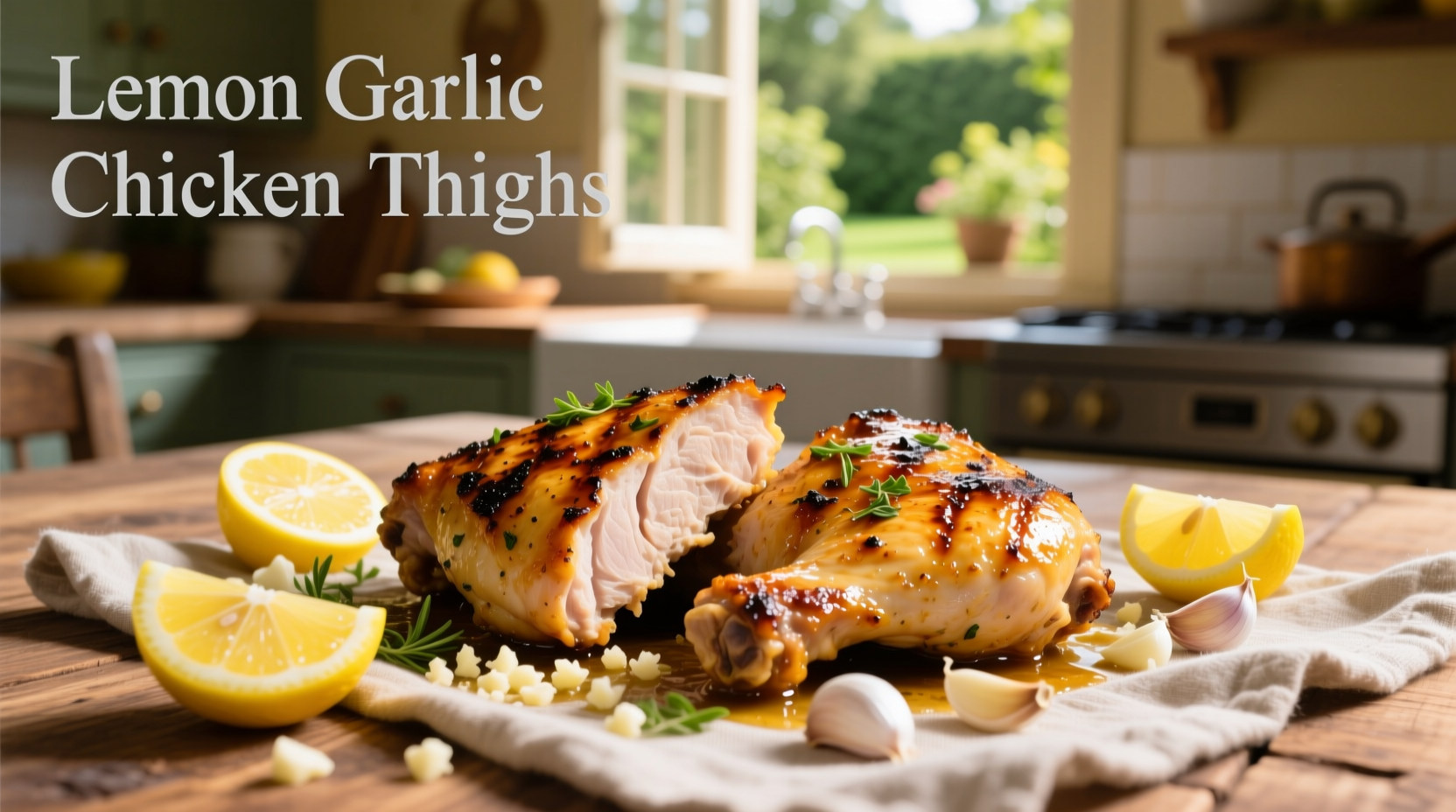 lemon and garlic chicken thighs