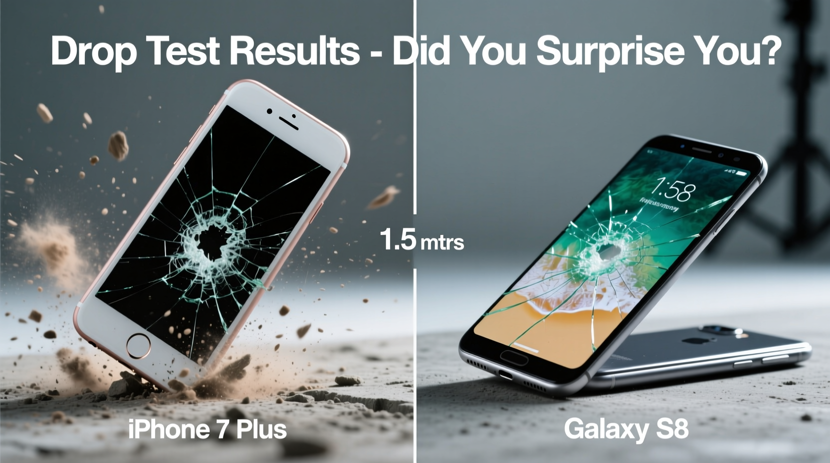 iphone 7 plus vs galaxy s8 drop test did the results surprise you