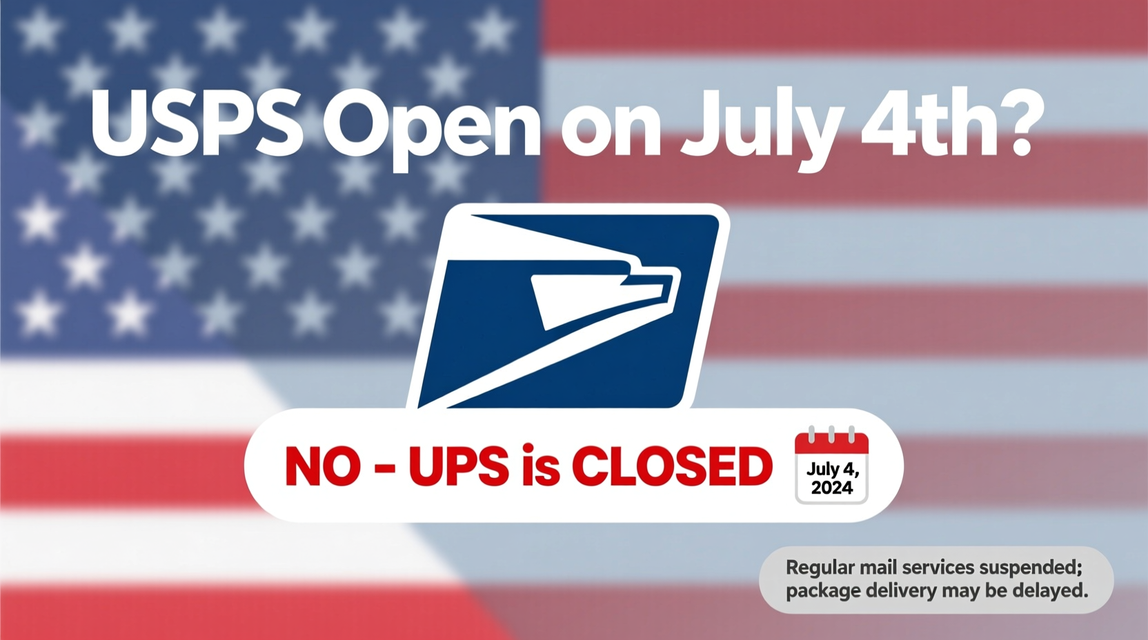 is usps open on july 4th