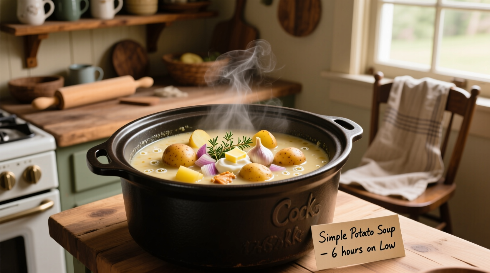 Simple Potato Soup Recipe Crock Pot: 15-Minute Prep