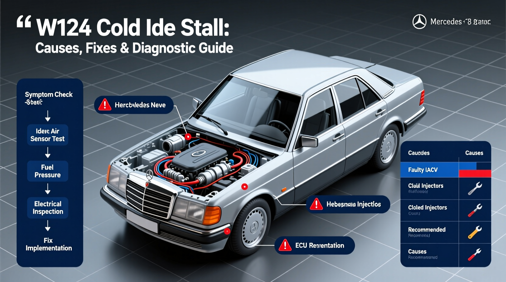w124 cold idle stall