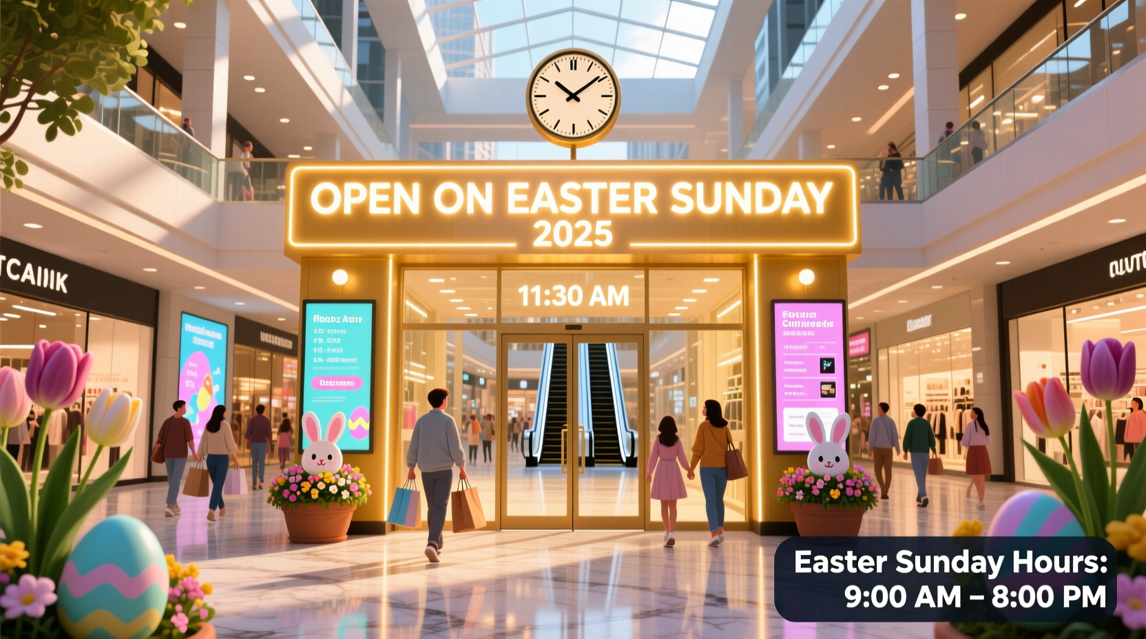 which mall open easter sunday
